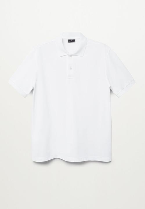 MANGO - Polo shirt rea - white