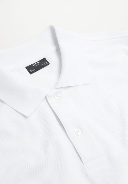 MANGO - Polo shirt rea - white