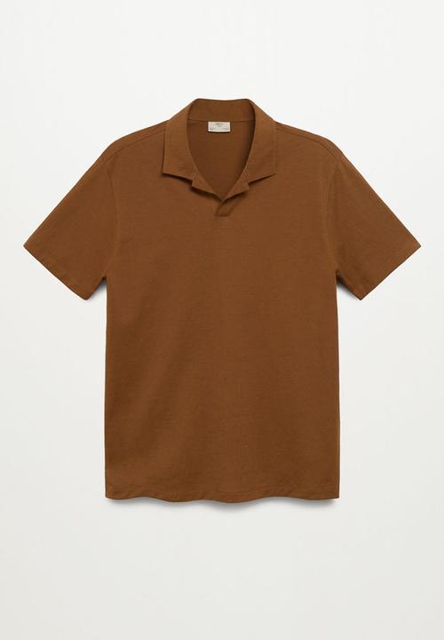 MANGO - Polo shirt pim - rust