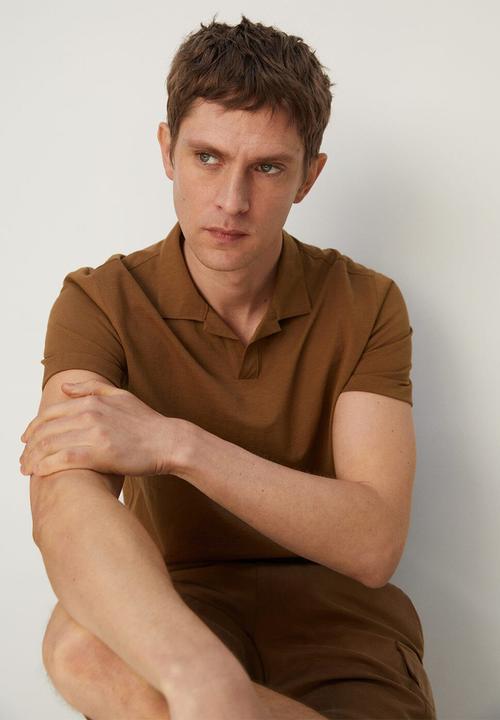 MANGO - Polo shirt pim - rust