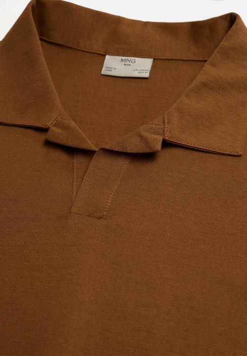 MANGO - Polo shirt pim - rust