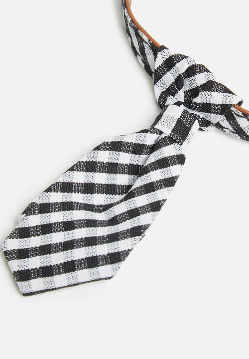 Pet Collection - scarf dog collar - black & white