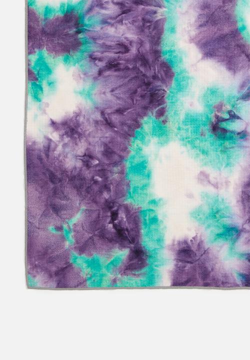 Billy The Bee Yoga - Anti skid yoga towel - tie dye purple