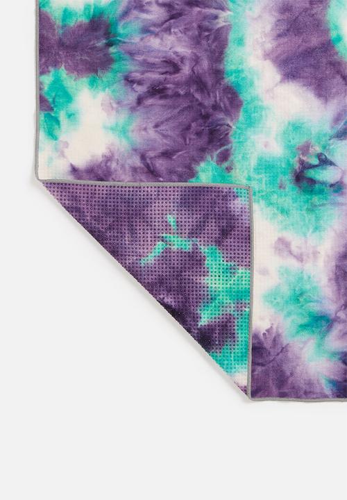 Billy The Bee Yoga - Anti skid yoga towel - tie dye purple