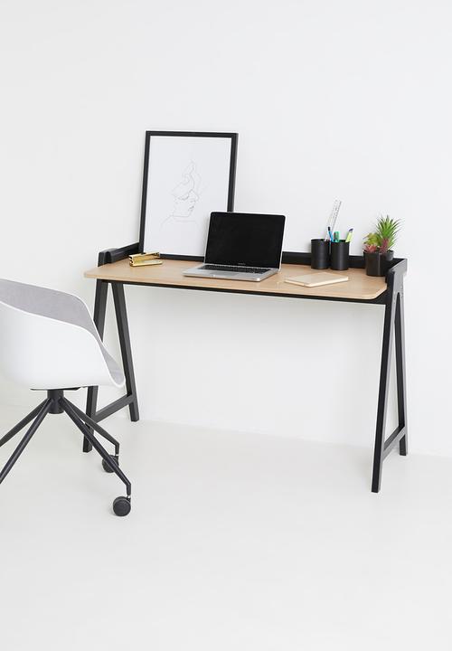 Basics - Harper desk - natural & black
