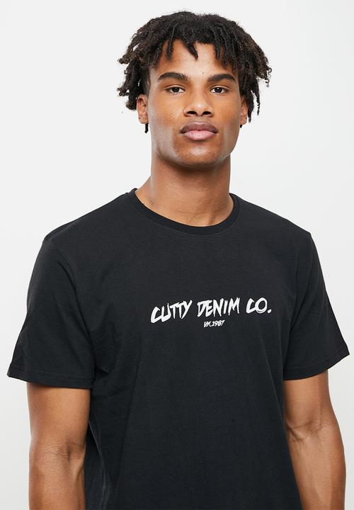 Cutty - Major box fit printed tee - black