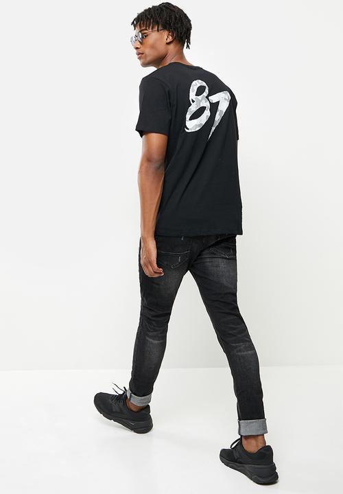 Cutty - Major box fit printed tee - black