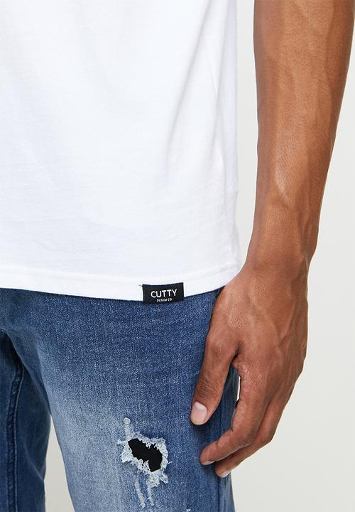 Cutty - Major box fit printed tee - white