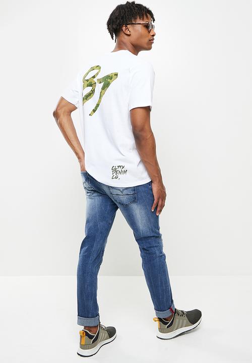 Cutty - Major box fit printed tee - white