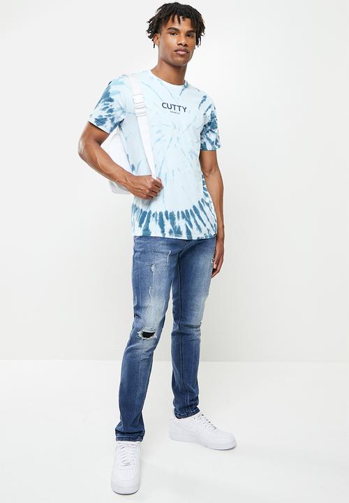 Cutty - Phychedelic short sleeve tee - blue