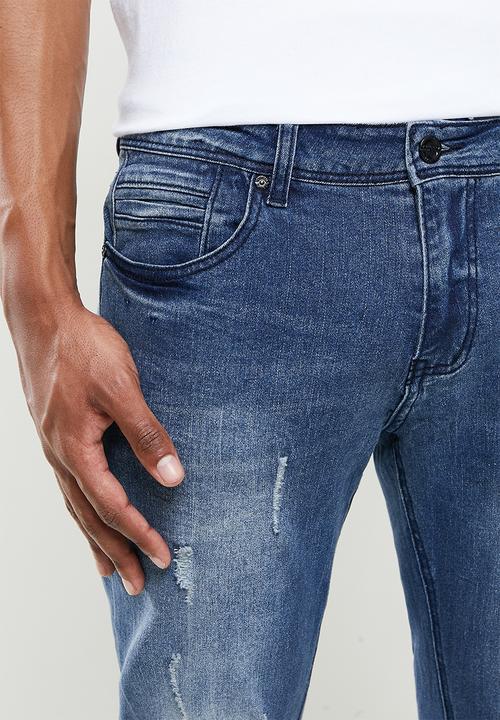 Cutty - Spin rip & repair skinny jeans - sulphur
