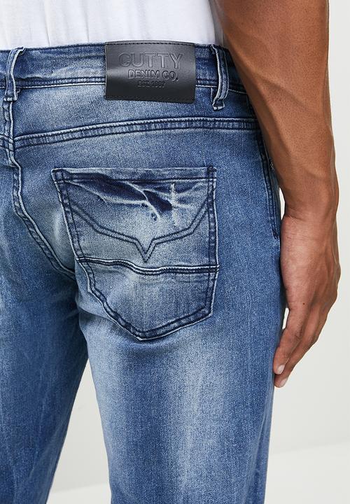 Cutty - Spin rip & repair skinny jeans - sulphur
