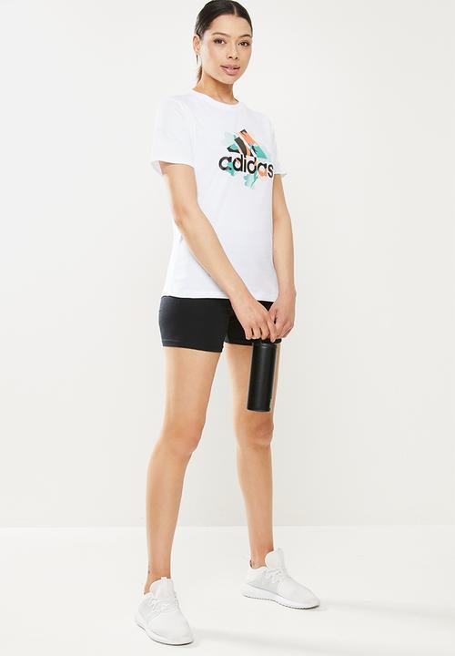 adidas Performance - Gfx short sleeve tee - floral/white
