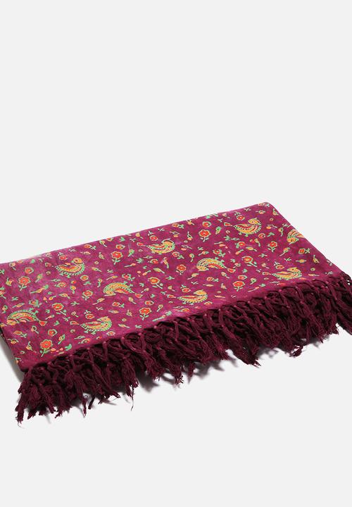 Shanti Decor - Floral Block Printed Throw