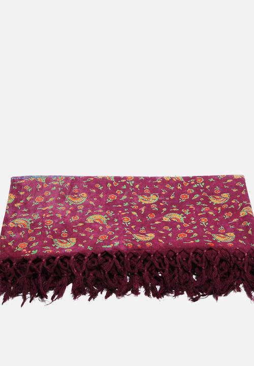 Shanti Decor - Floral Block Printed Throw