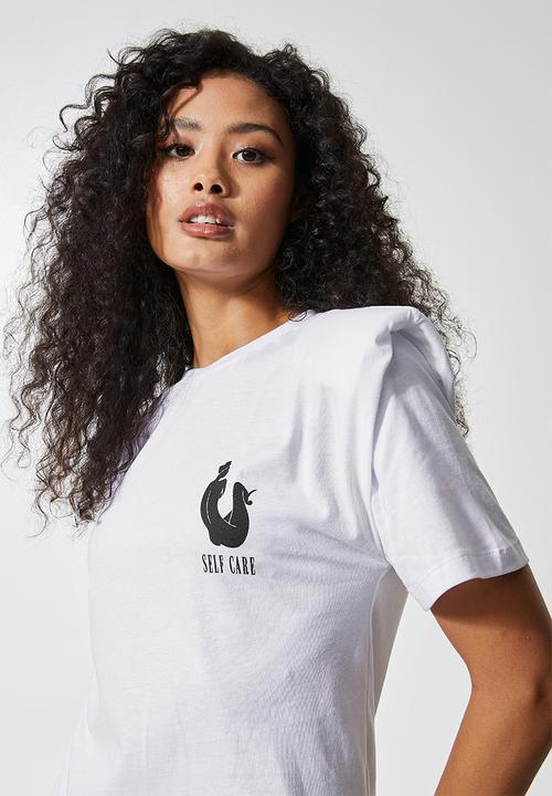 Superbalist - Printed muscle tee - white