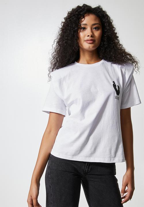 Superbalist - Printed muscle tee - white