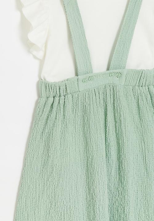 Superbalist Kids - T-shirt and pinafore dress set - sage