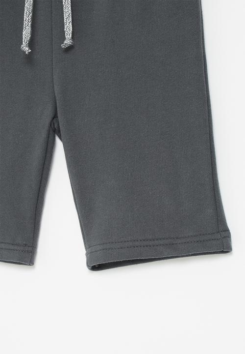 Pop Candy - Young boys single fleece short - charcoal