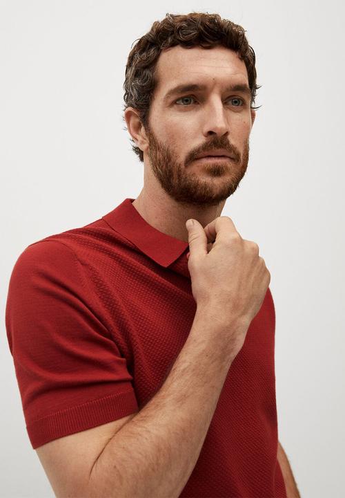 MANGO - Polo shirt twingly - red