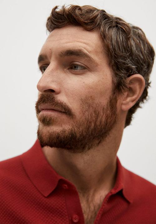 MANGO - Polo shirt twingly - red