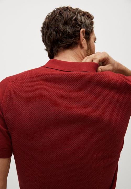 MANGO - Polo shirt twingly - red