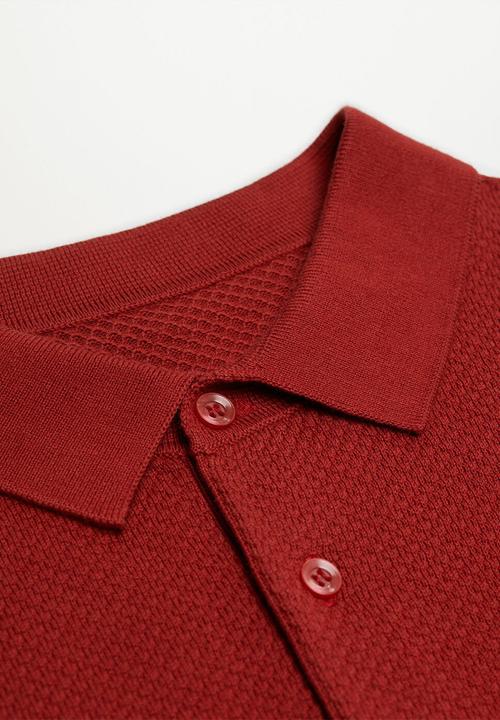 MANGO - Polo shirt twingly - red