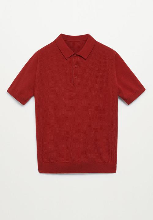 MANGO - Polo shirt twingly - red