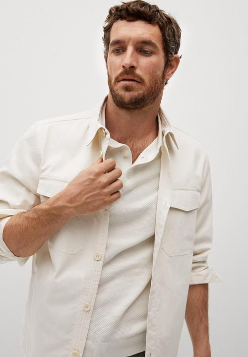 MANGO - Polo shirt twingly  - white