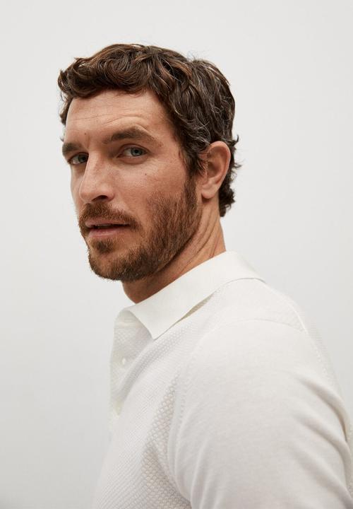 MANGO - Polo shirt twingly  - white
