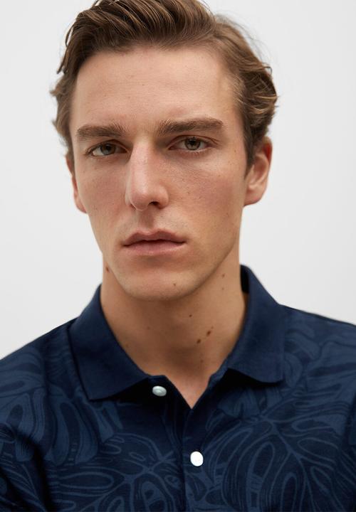 MANGO - Polo shirt beja-h - navy