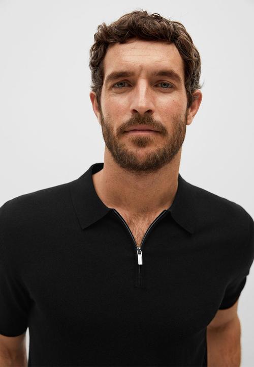 MANGO - Polo shirt aston - black