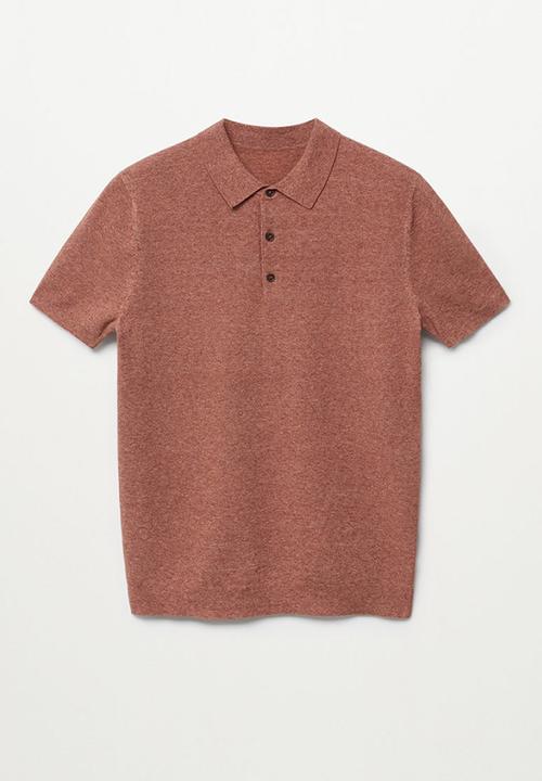 MANGO - Polo shirt andrew - rust copper