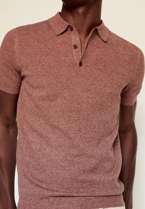 MANGO - Polo shirt andrew - rust copper