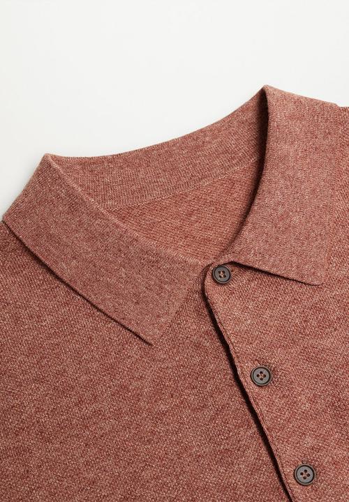 MANGO - Polo shirt andrew - rust copper