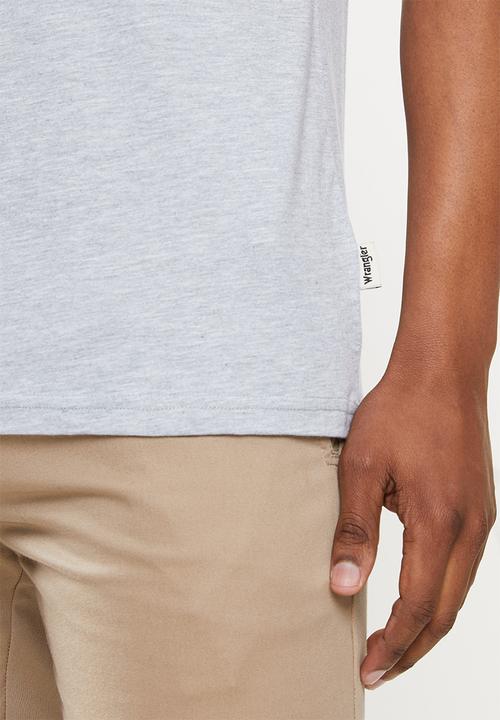 Wrangler - Denim brand tee - grey melange