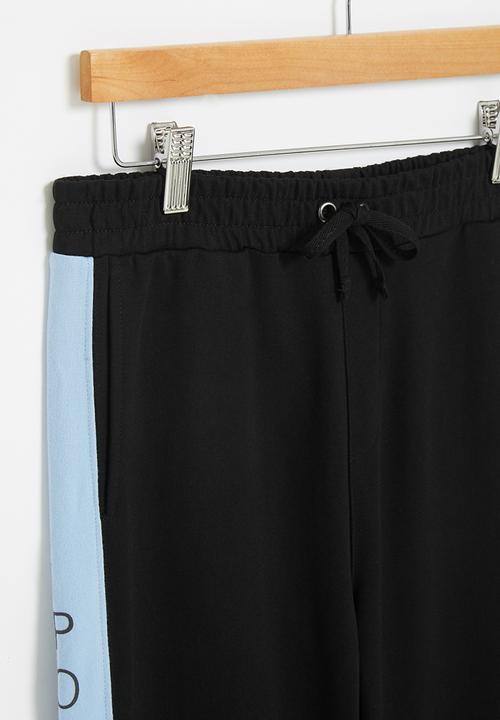 POLO - Boys brandon cut & sew printed jogger - black