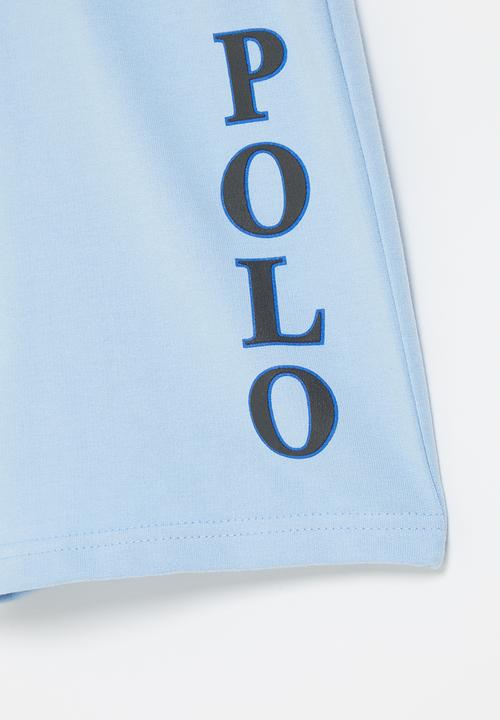 POLO - Boys kai printed short - light blue