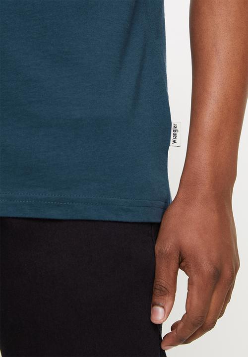 Wrangler - Denim brand tee - shadow blue