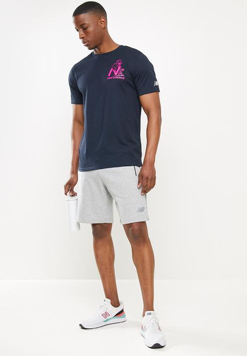 New Balance  - Tenacity heather tech ss print - eclipse multi
