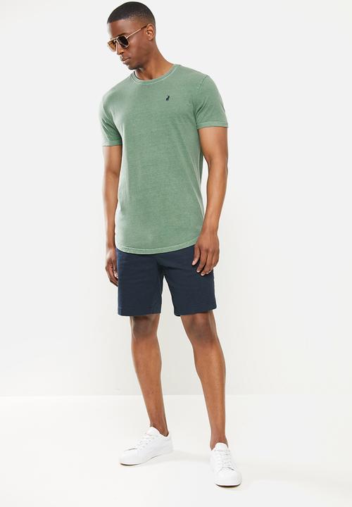POLO - Clive overdyed short sleeve tee - sage