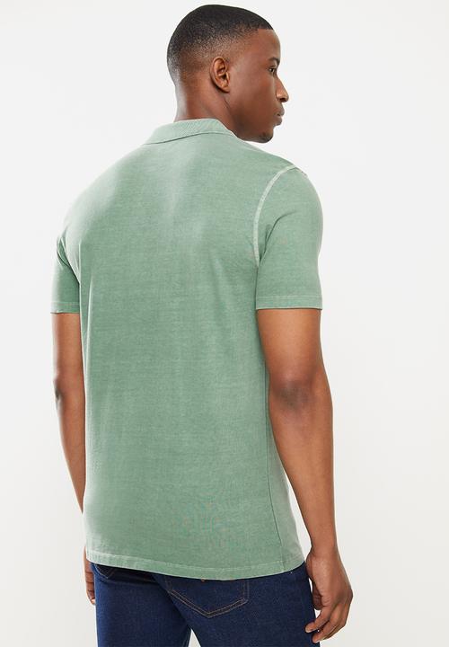 POLO - Thomas short sleeve golfer - sage
