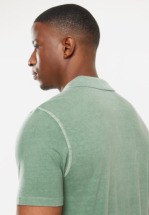 POLO - Thomas short sleeve golfer - sage
