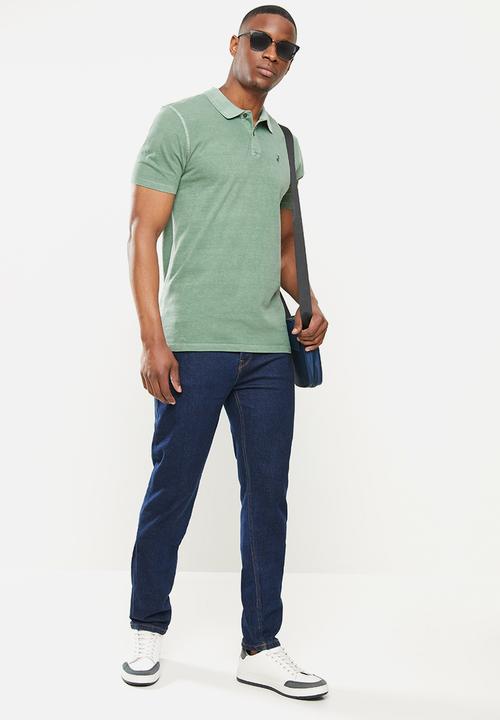 POLO - Thomas short sleeve golfer - sage