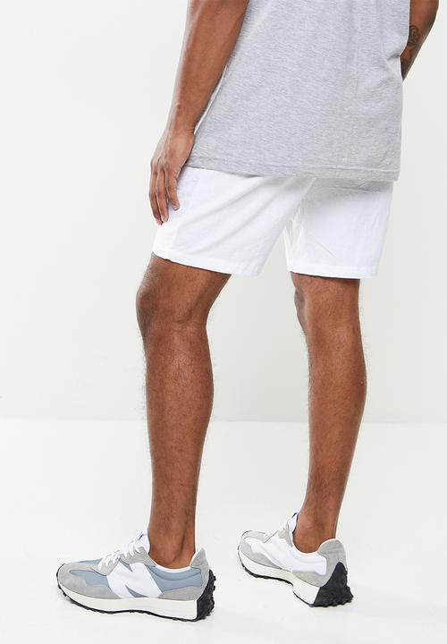 basicthread - Elastic waistband bermuda short - white