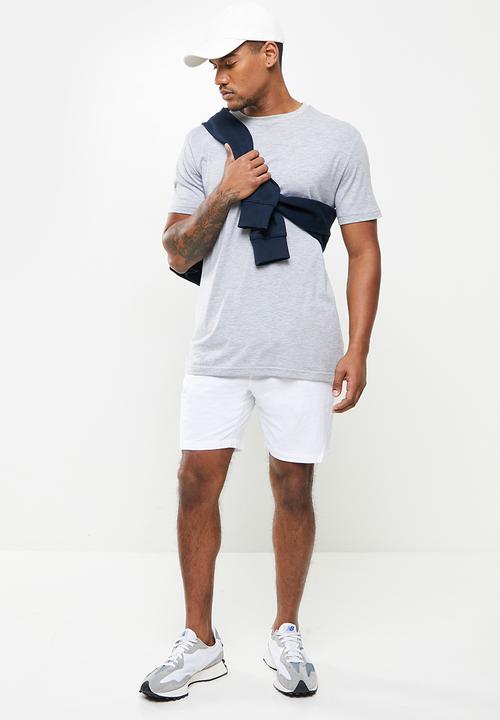 basicthread - Elastic waistband bermuda short - white