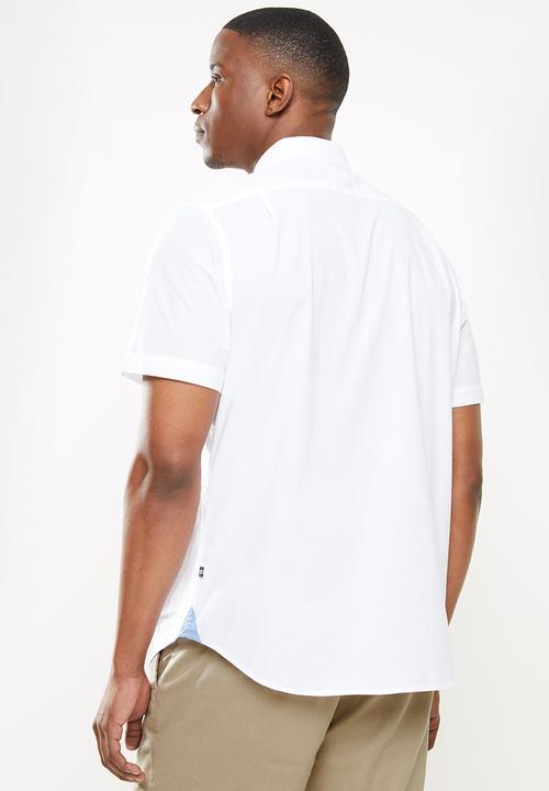 Nautica - Short sleeve classic white shirt - white
