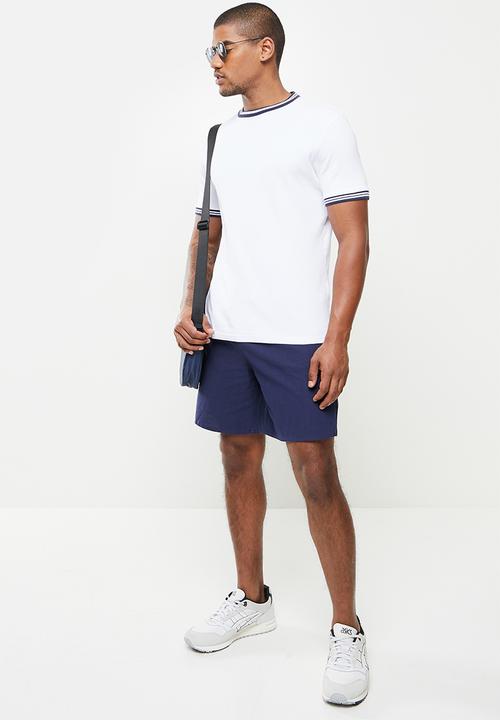 basicthread - Elastic waistband bermuda short - navy