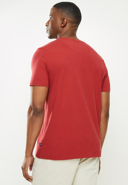 Nautica - Short sleeve pocket tee - red