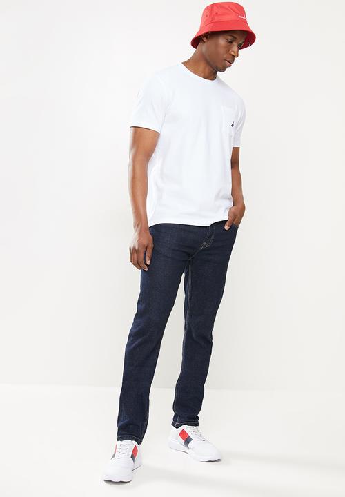 Nautica - Short sleeve pocket tee - white